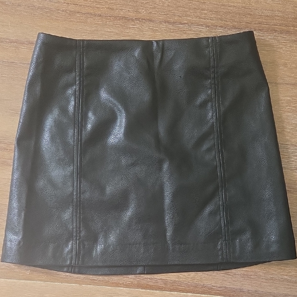 Classic Black Pleather Skirt